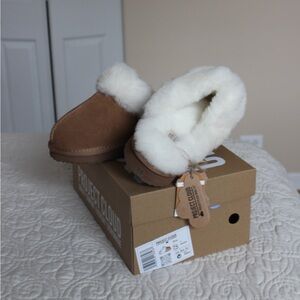 Cozy Brown and White Slippers